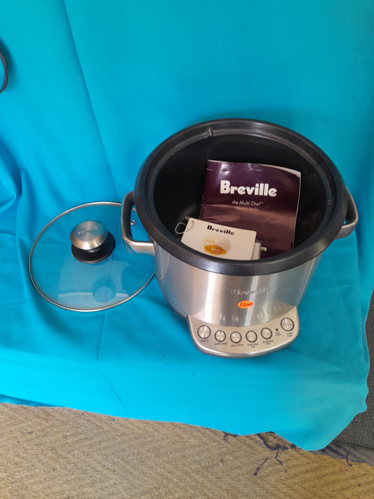 Breville Multi Chef BRC600, 3.7L capacity, rice cooker, slow cooker, and steamer, ideal for versatile cooking.