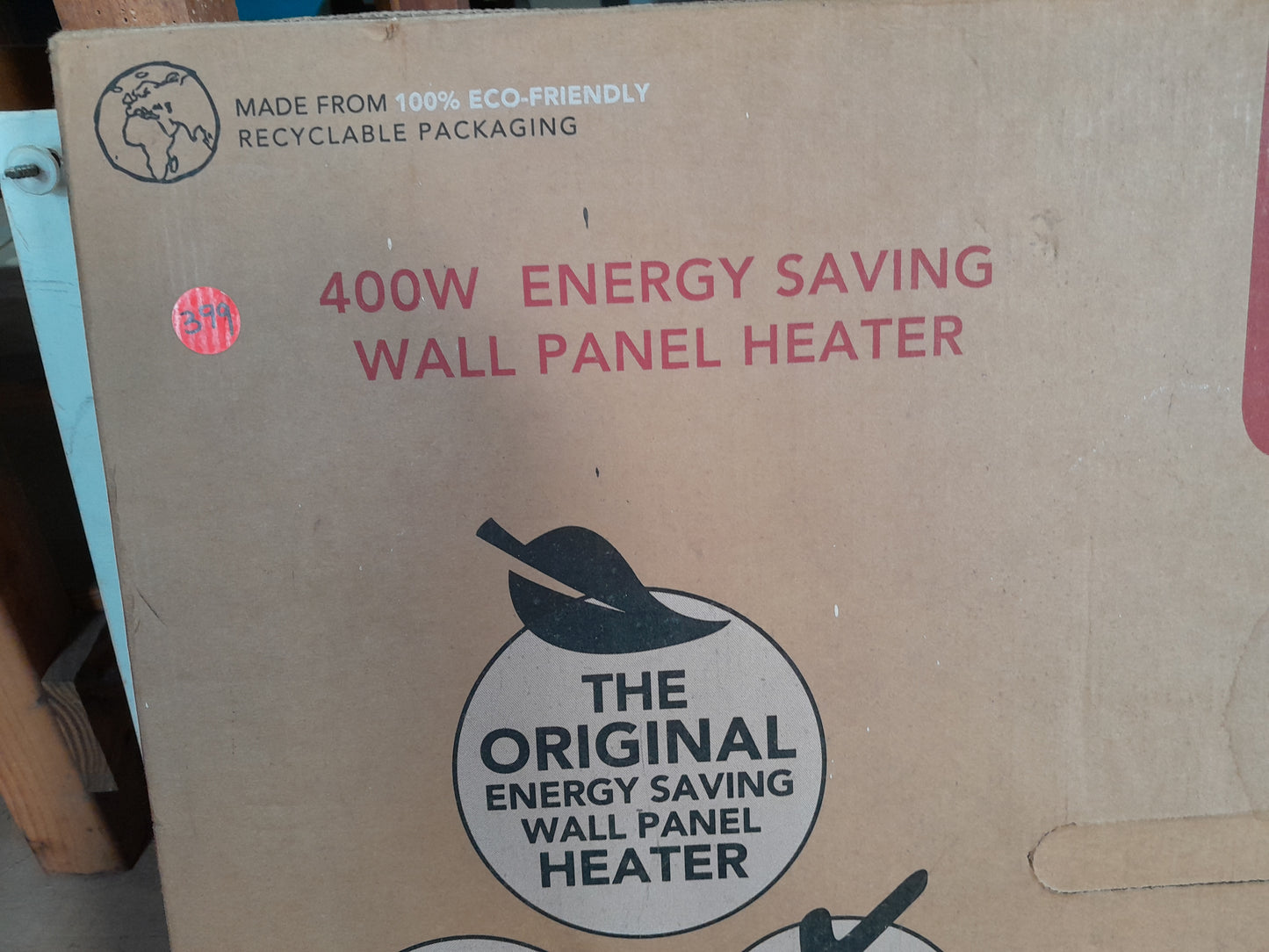 Energy-saving wall panel heater suitable for rooms up to 120 sq ft, safe around pets.