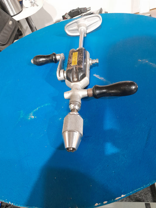Vintage Stanley 748A Breast Drill with 3/8" chuck, perfect for DIY projects and woodworking.