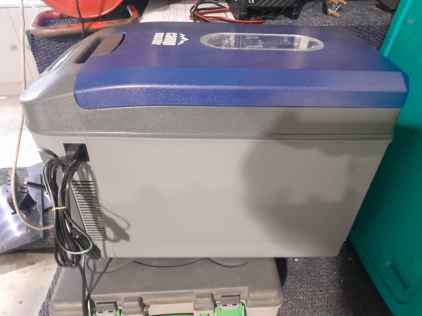 Camp Master 12 V Cooler Box, perfect for keeping food and drinks cool during camping trips.