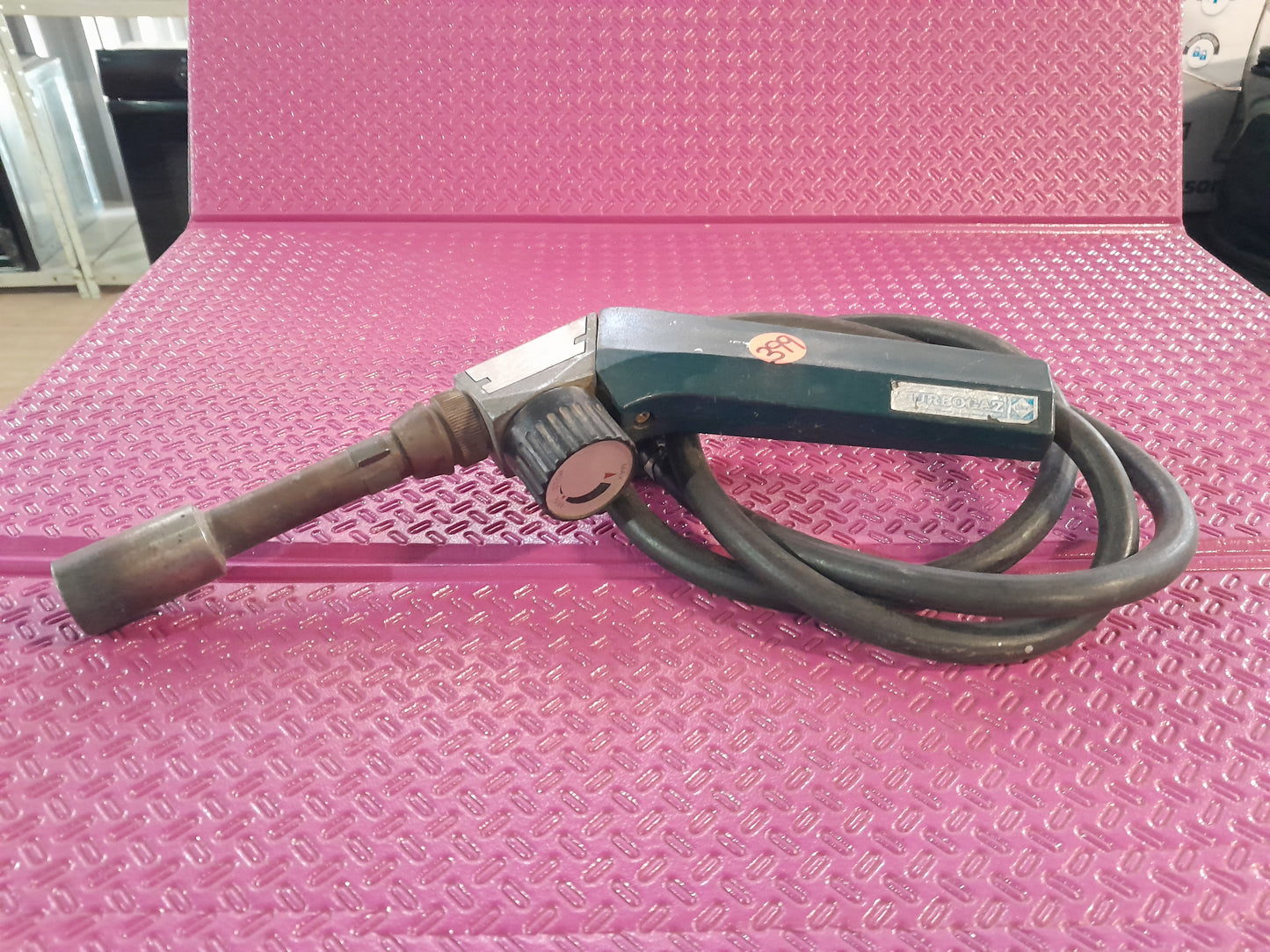 Turbogaz blowtorch with flexible hose, designed for high-temperature applications like soldering.