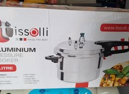 New Tissolli 7 Litre Aluminium Pressure Cooker with Packaging