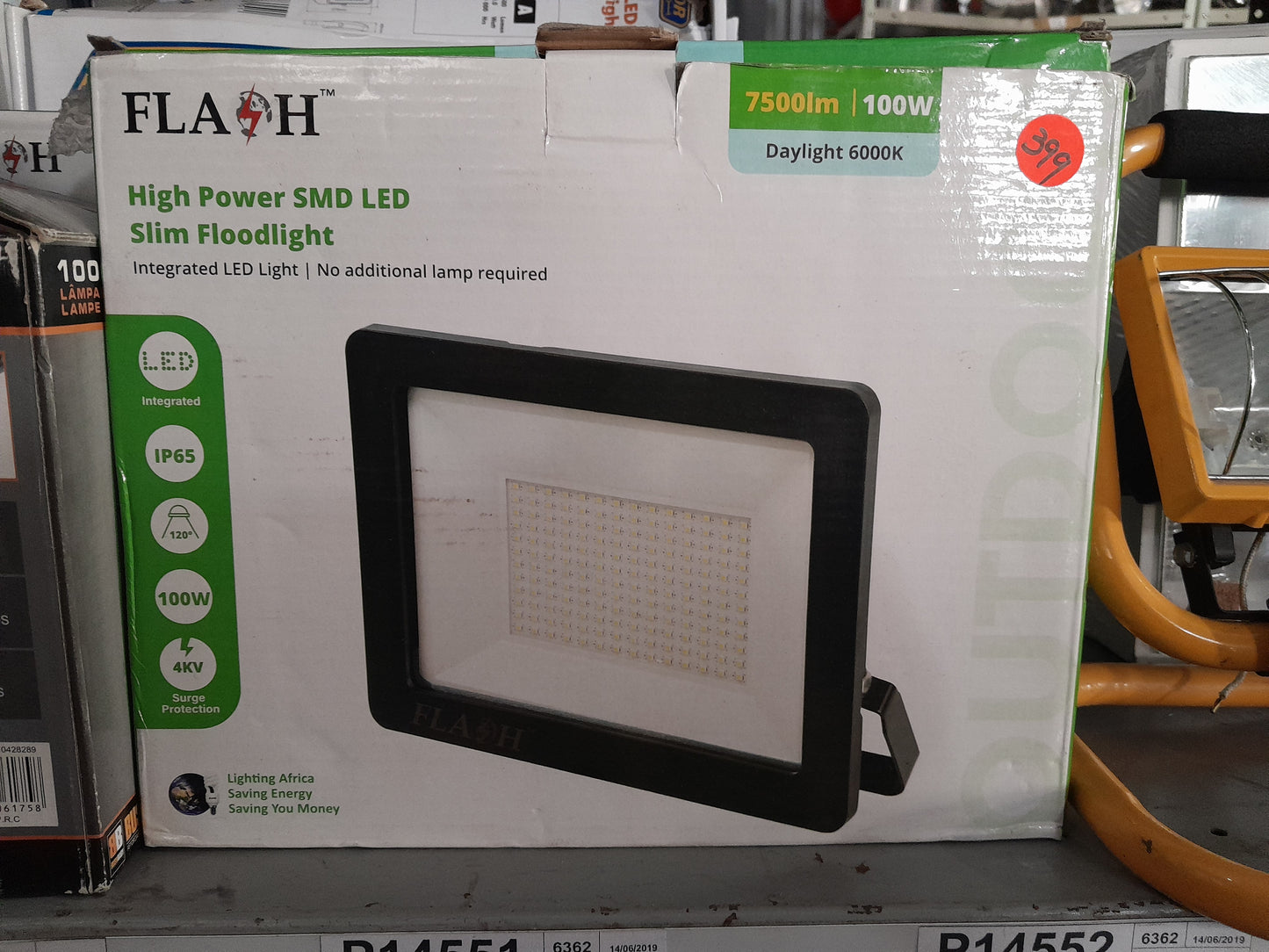 Versatile 100W Slim LED floodlight, providing bright light for various applications.