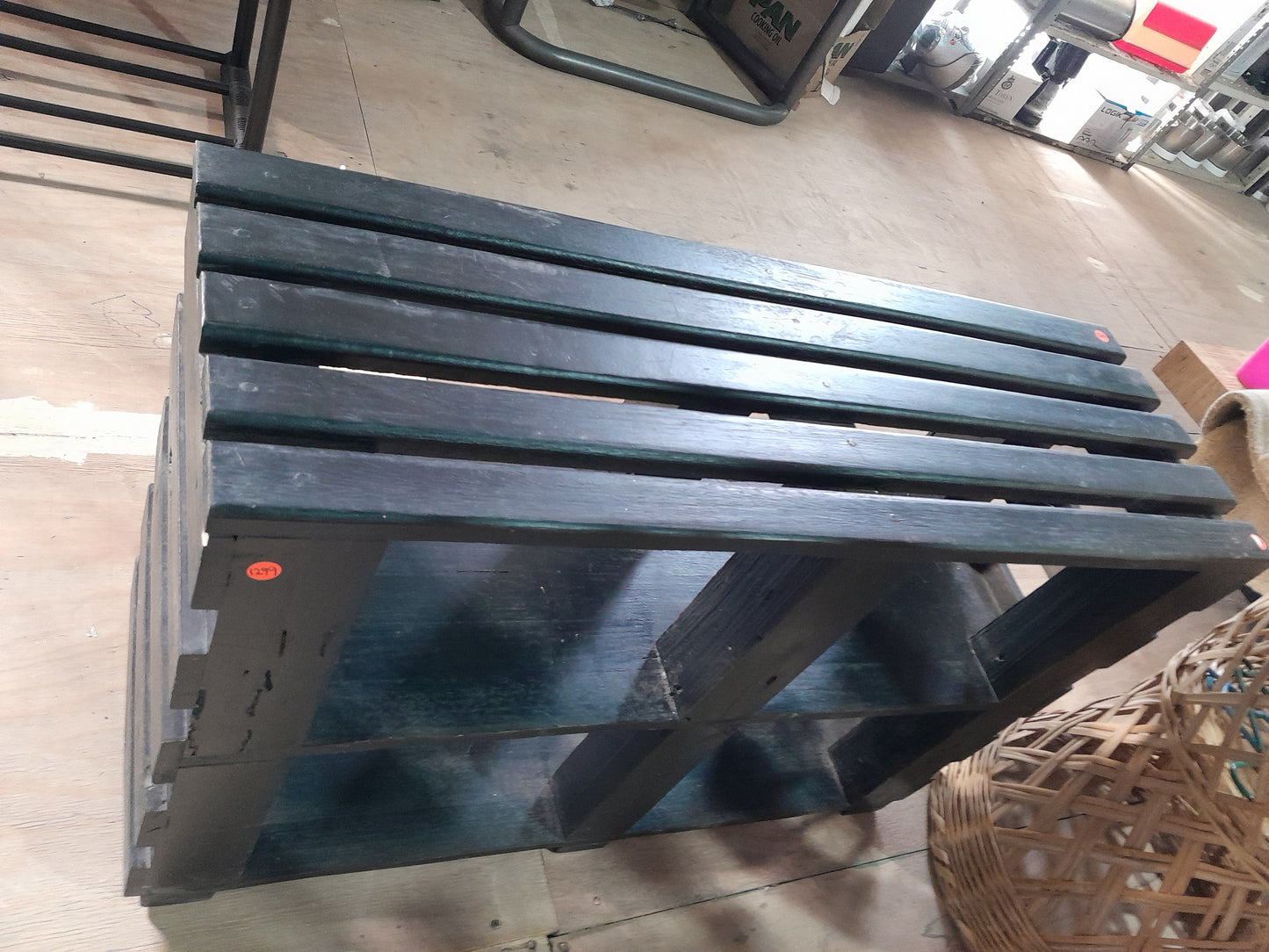 Sturdy wooden black TV stand, perfect for supporting your television and media equipment.