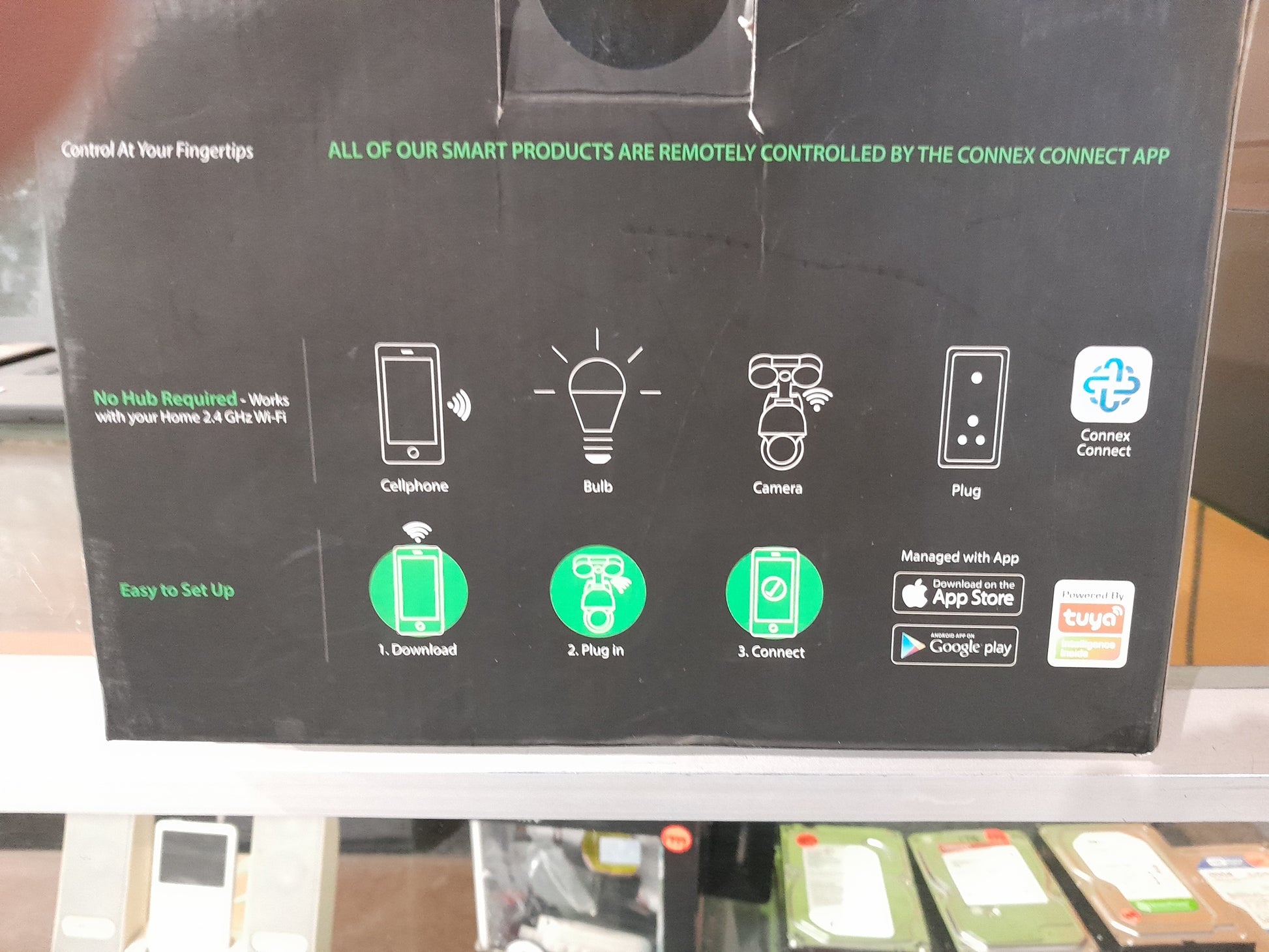 Setup instructions for Connex Smart 1080p PTZ camera with smartphone app.