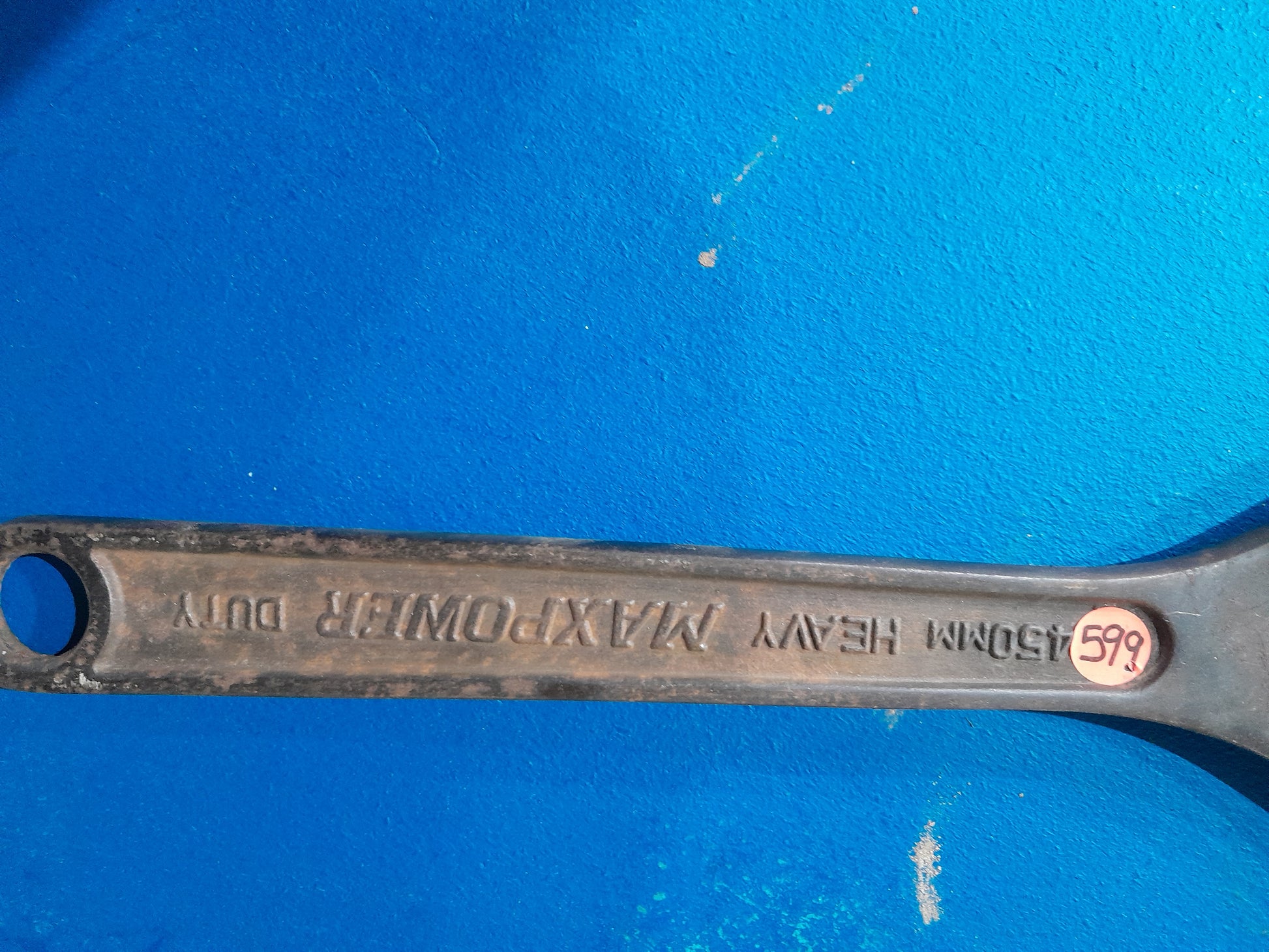 Heavy-duty Maxpower crescent wrench, ideal for various sizes of nuts and bolts.