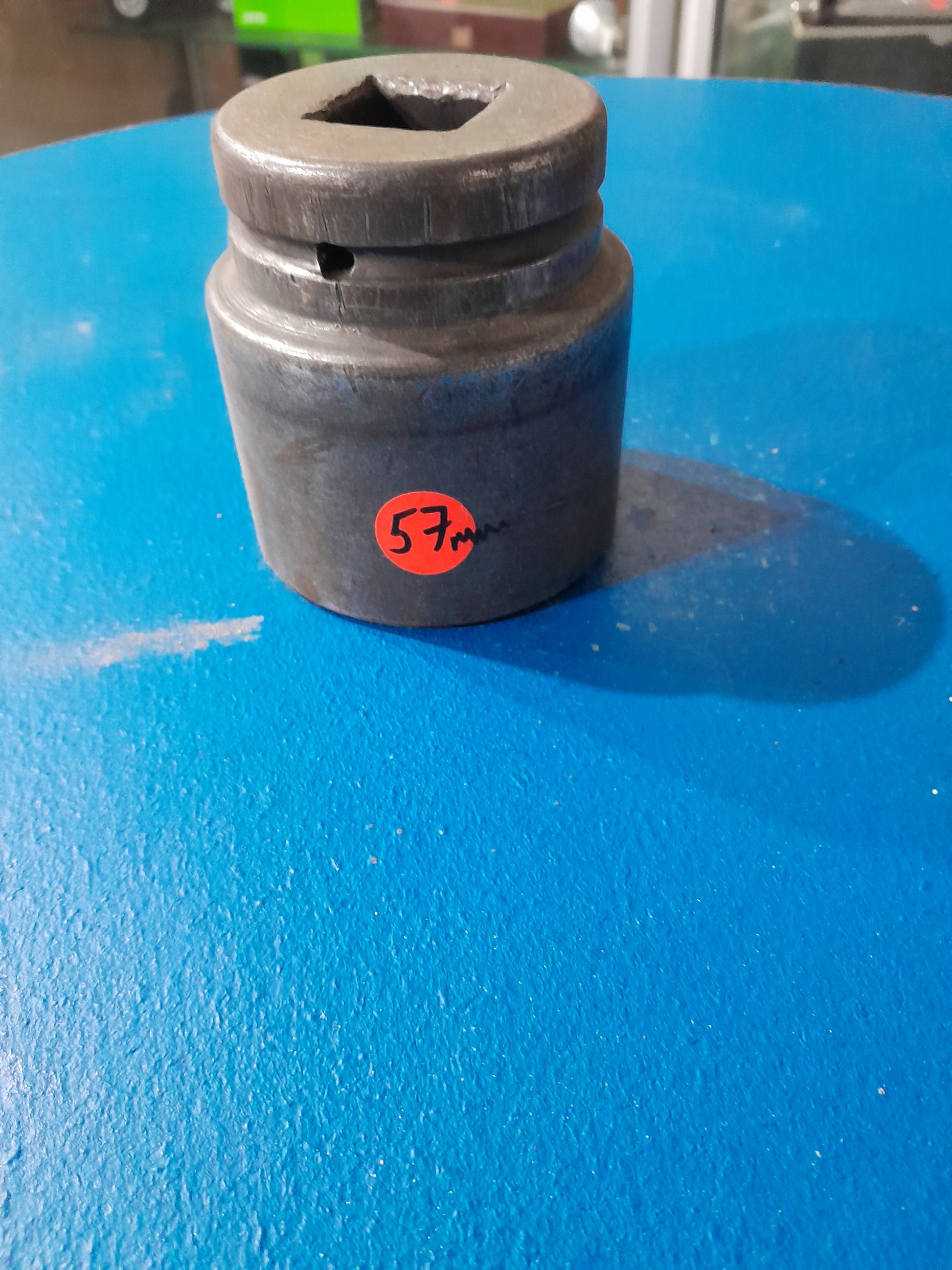 Used 57mm socket tool, perfect for wrench applications, designed for heavy-duty tasks.