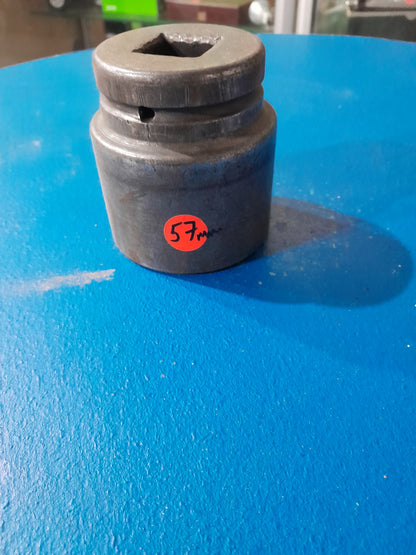 Used 57mm socket tool, perfect for wrench applications, designed for heavy-duty tasks.