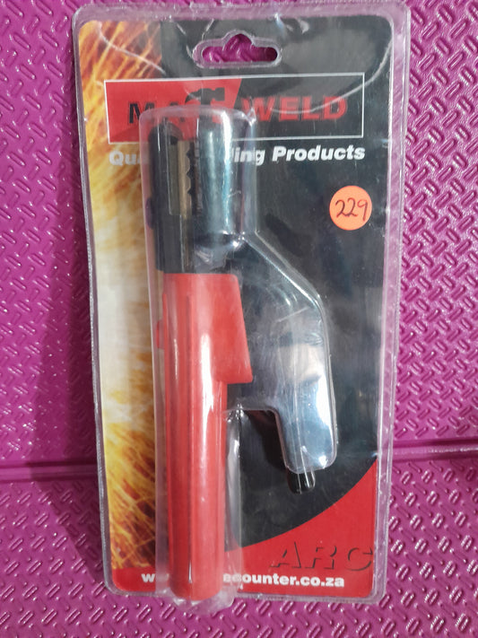 Matweld Electrode Holder showcased in packaging, perfect for handling welding electrodes securely.