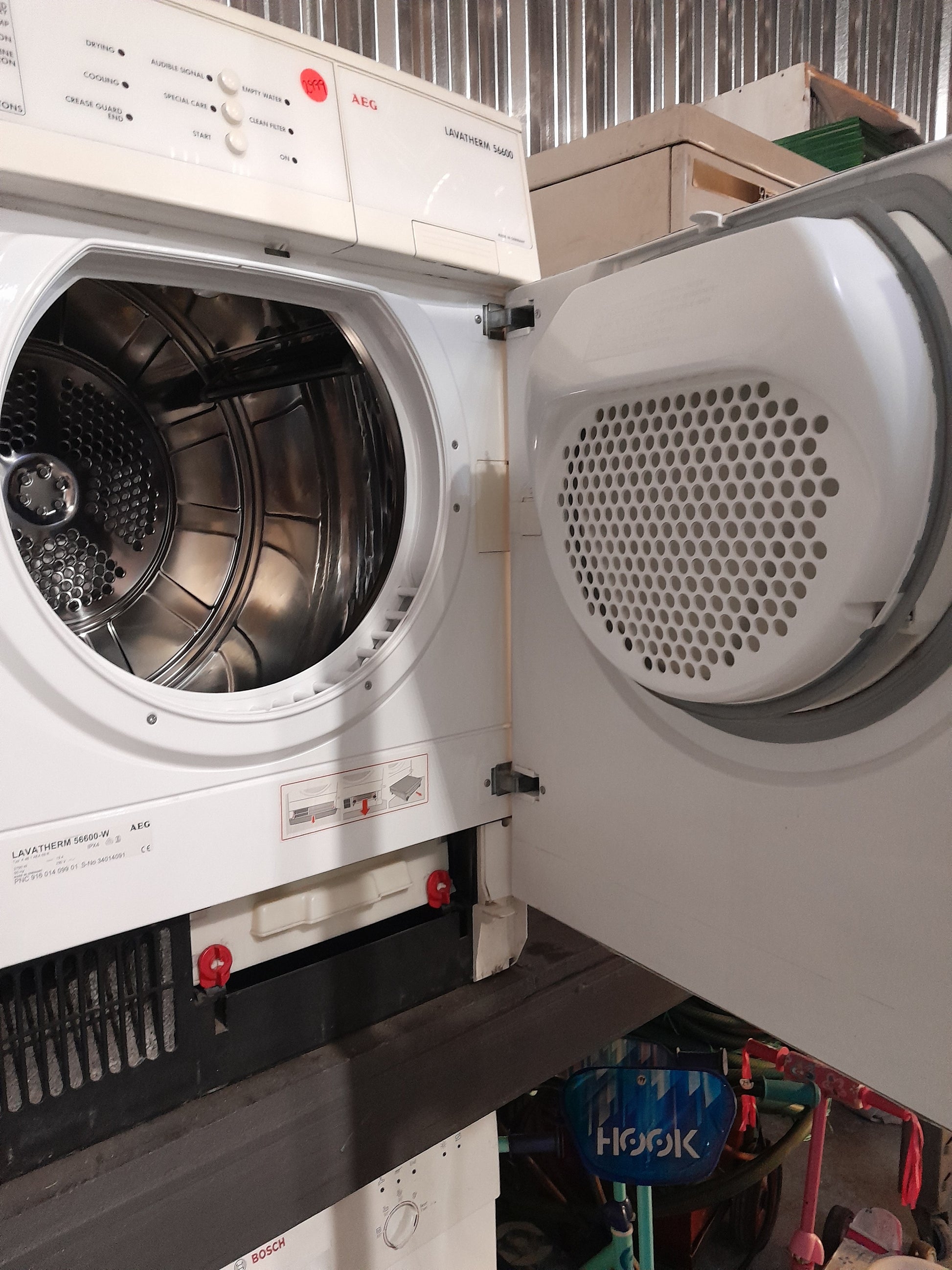 AEG Lavatherm 56600 tumble dryer, a reliable front-loading appliance for efficient clothes drying.
