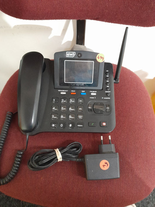 G-Tech 4G fixed wireless phone with SIM capability for voice calls and SMS.