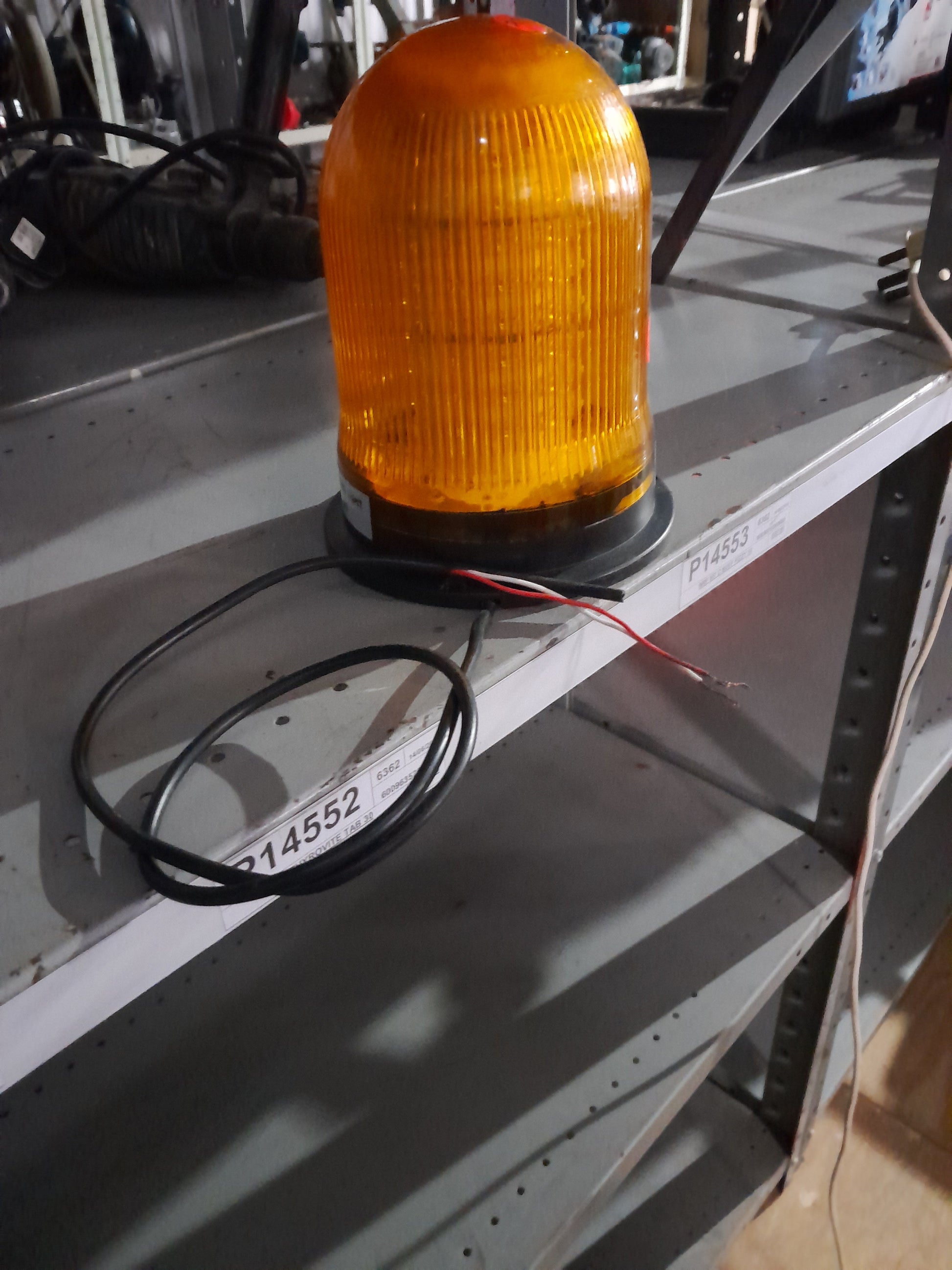 Used LED warning light, ideal for signaling caution and hazards in various settings.