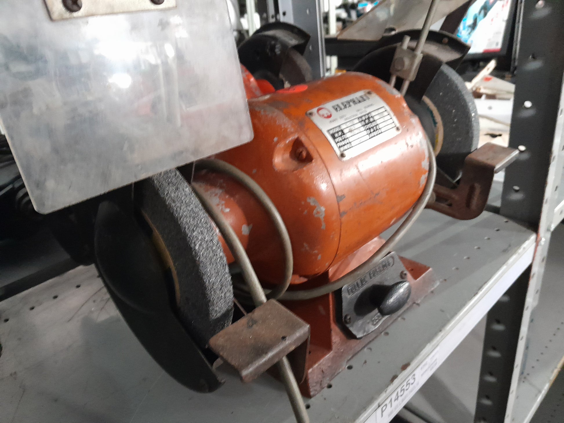 Elephant bench grinder with 13 mm arbor, perfect for DIY enthusiasts and professionals alike.