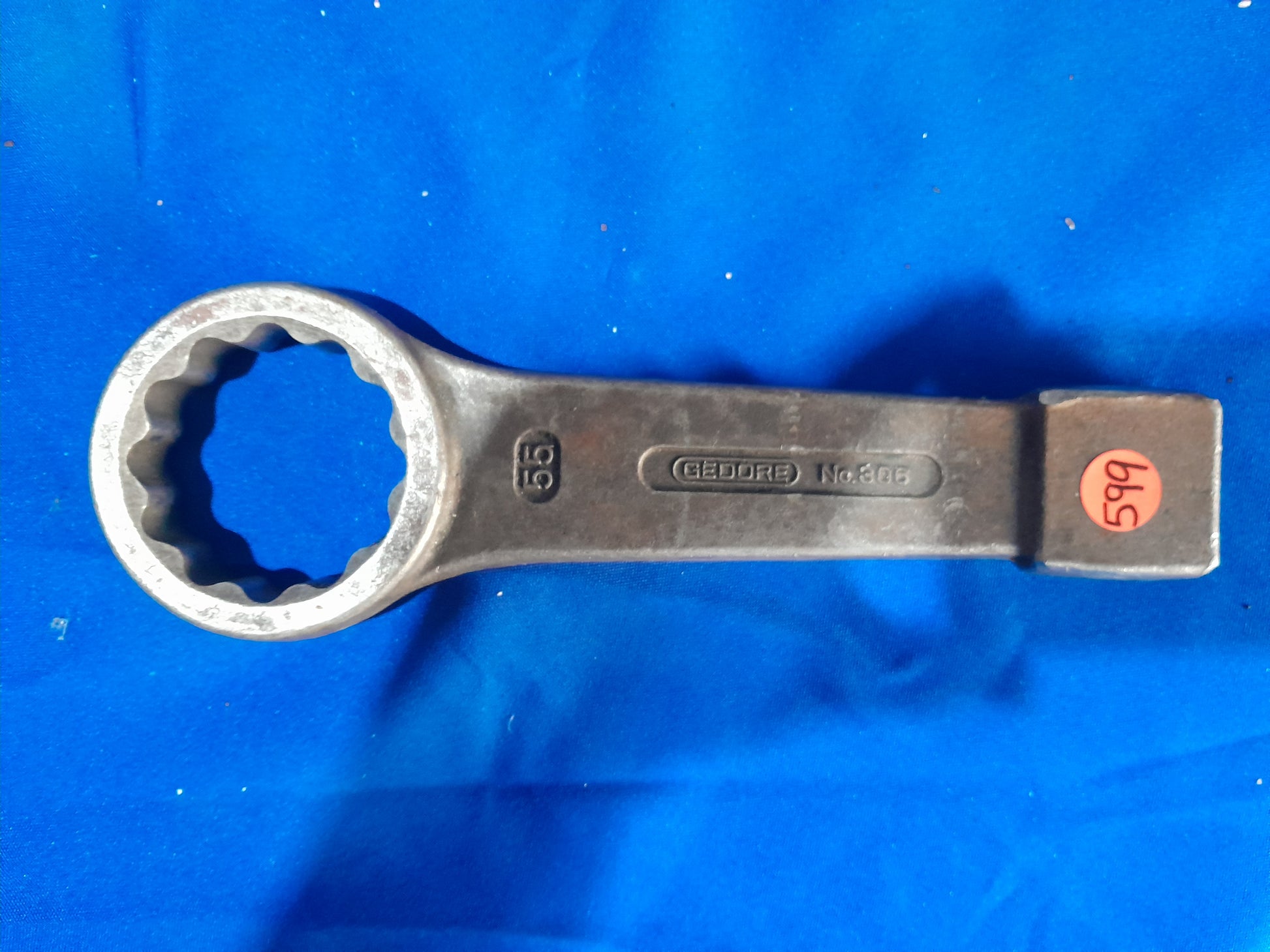 Heavy-duty Gedore slogging spanner, size 55, ideal for loosening and tightening nuts and bolts.
