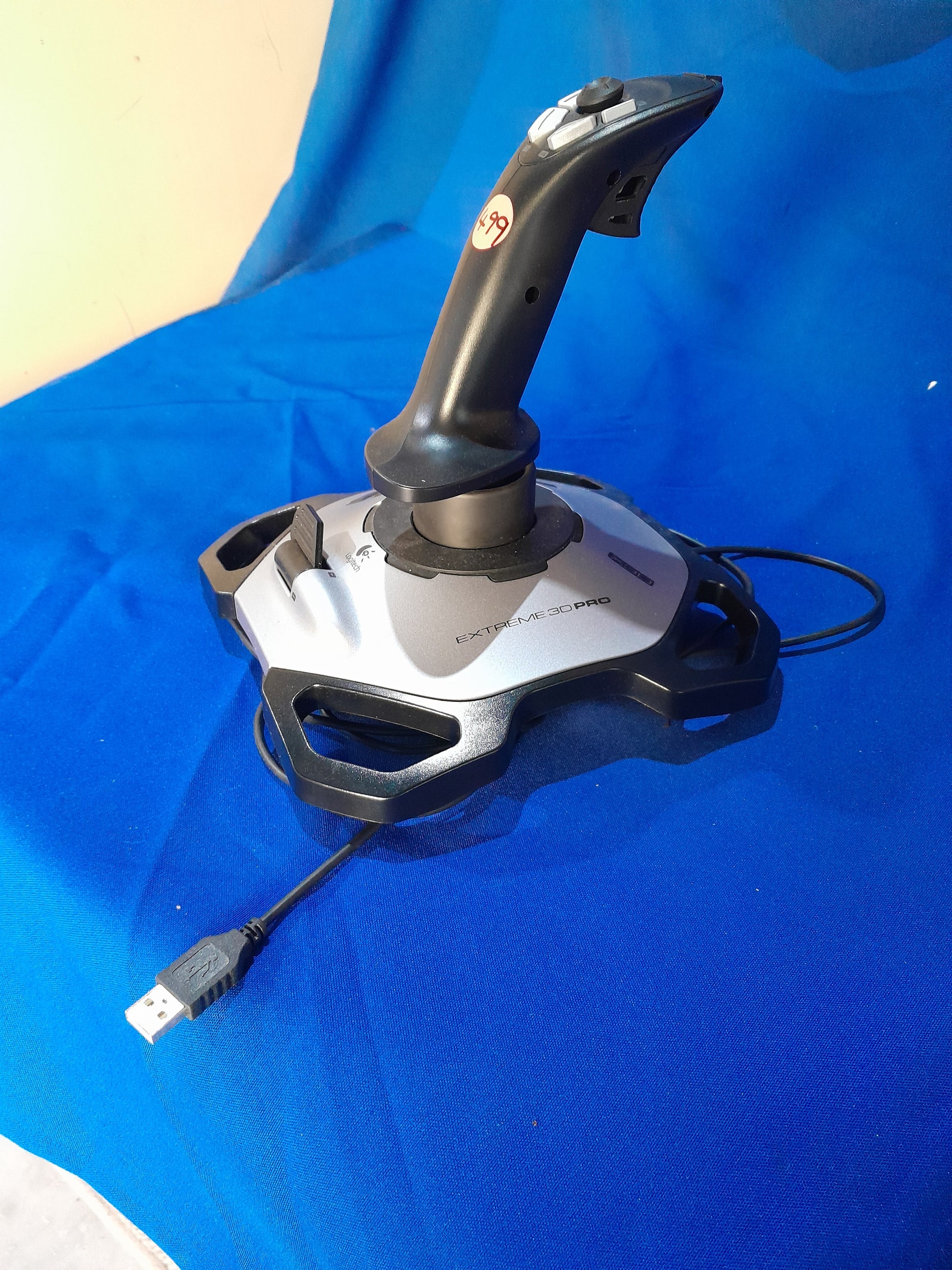 Logitech Extreme 3D Pro joystick with ergonomic design and USB connectivity, perfect for PC gaming enthusiasts
