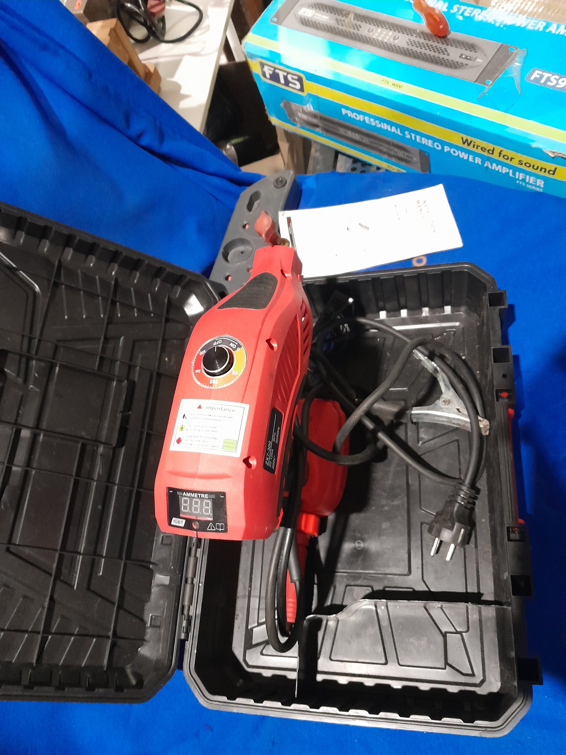 ETop welding machine and carry case, showcasing robust cables and compact design for professional welding needs.