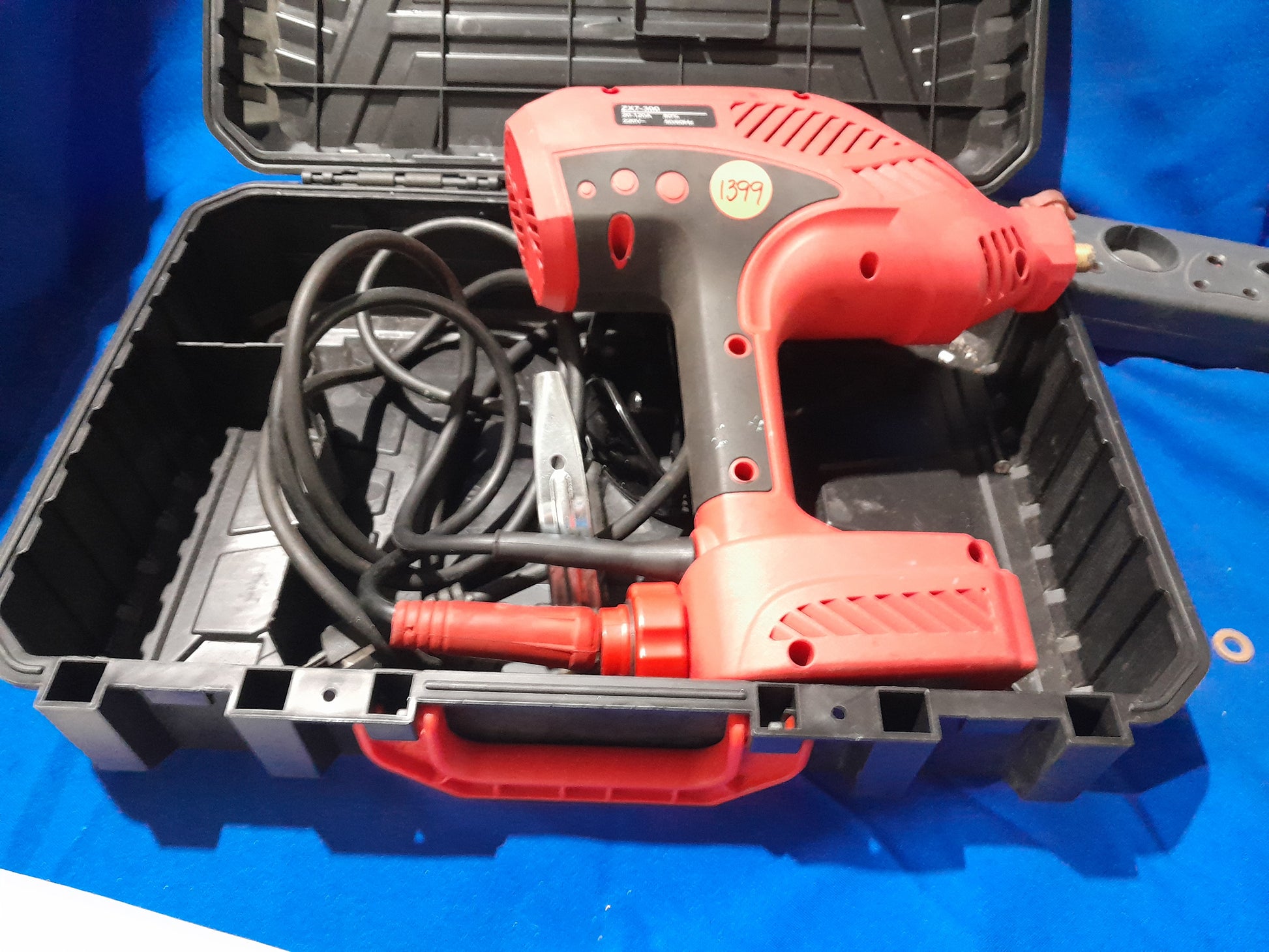 ETop ZX7-300 welding machine with black carry case, red handle, and power cords, ideal for professional welding tasks.