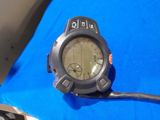 Motorcycle digital odometer with speedometer and tachometer, featuring a clear anti-glare lens and backlight.