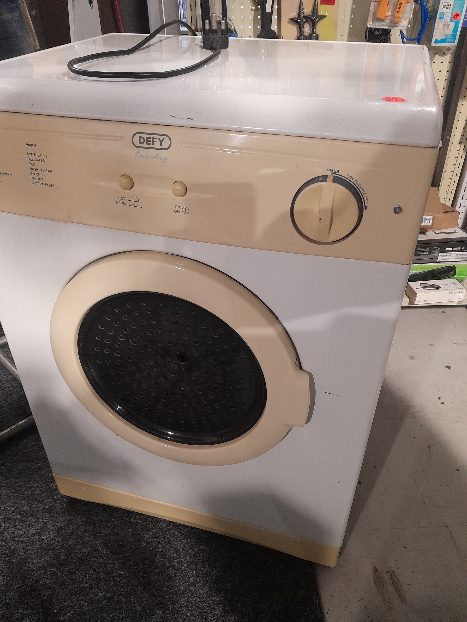 Secondhand Defy Autodry tumble dryer, a must-have appliance for your laundry needs.