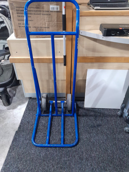 Durable blue maxi folding nose trolley designed for moving heavy items up to 150Kg.