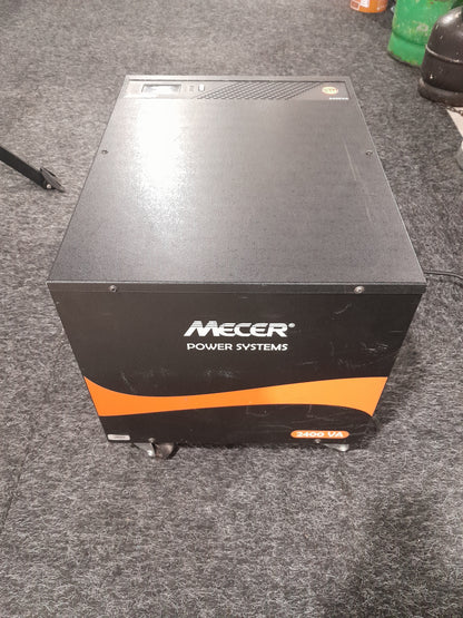 Mecer 2.4 KVA inverter on wheels, ideal for portable power solutions in various settings.