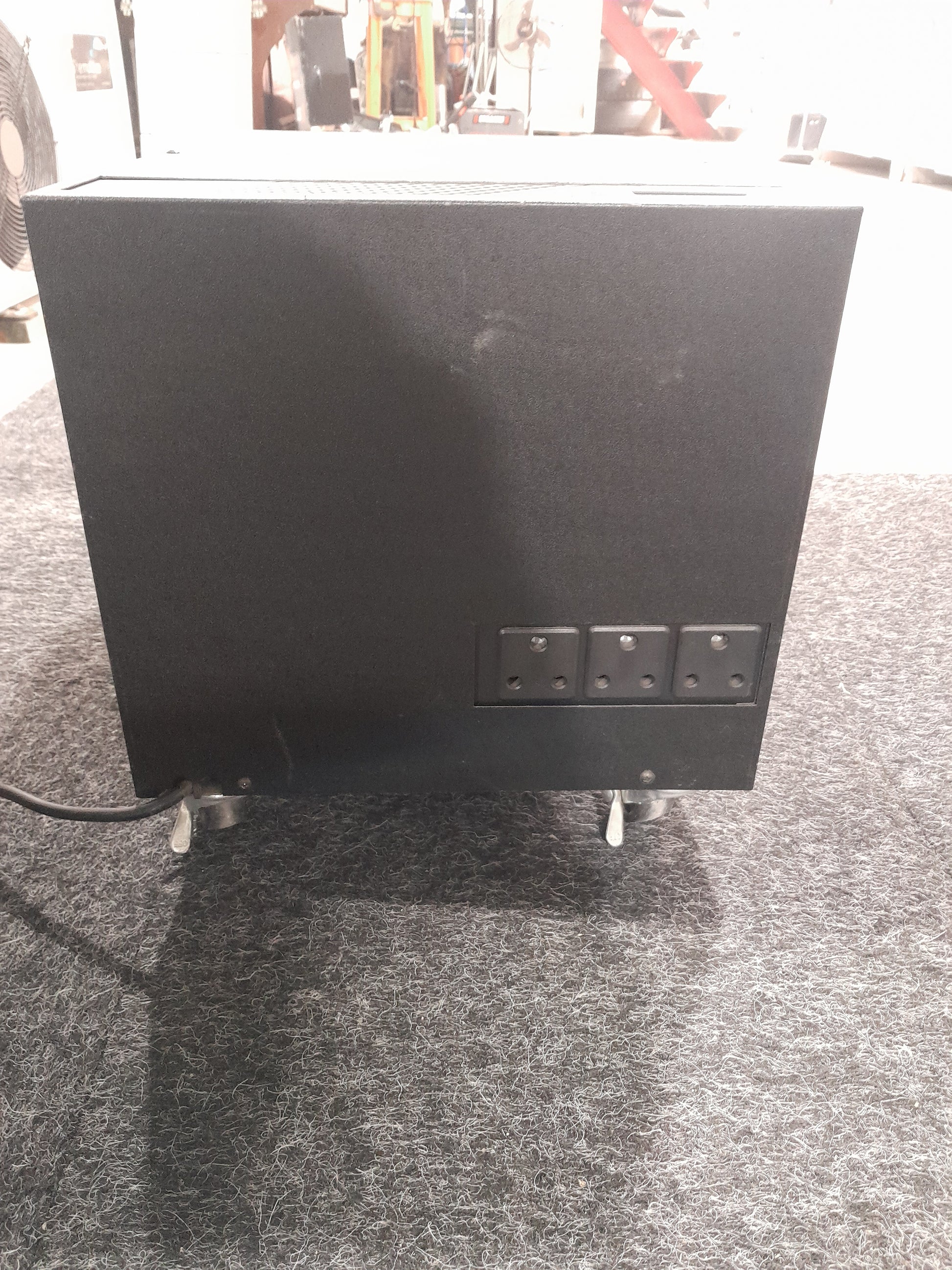 Mecer 2.4 KVA inverter on wheels, ideal for portable power solutions in various settings.