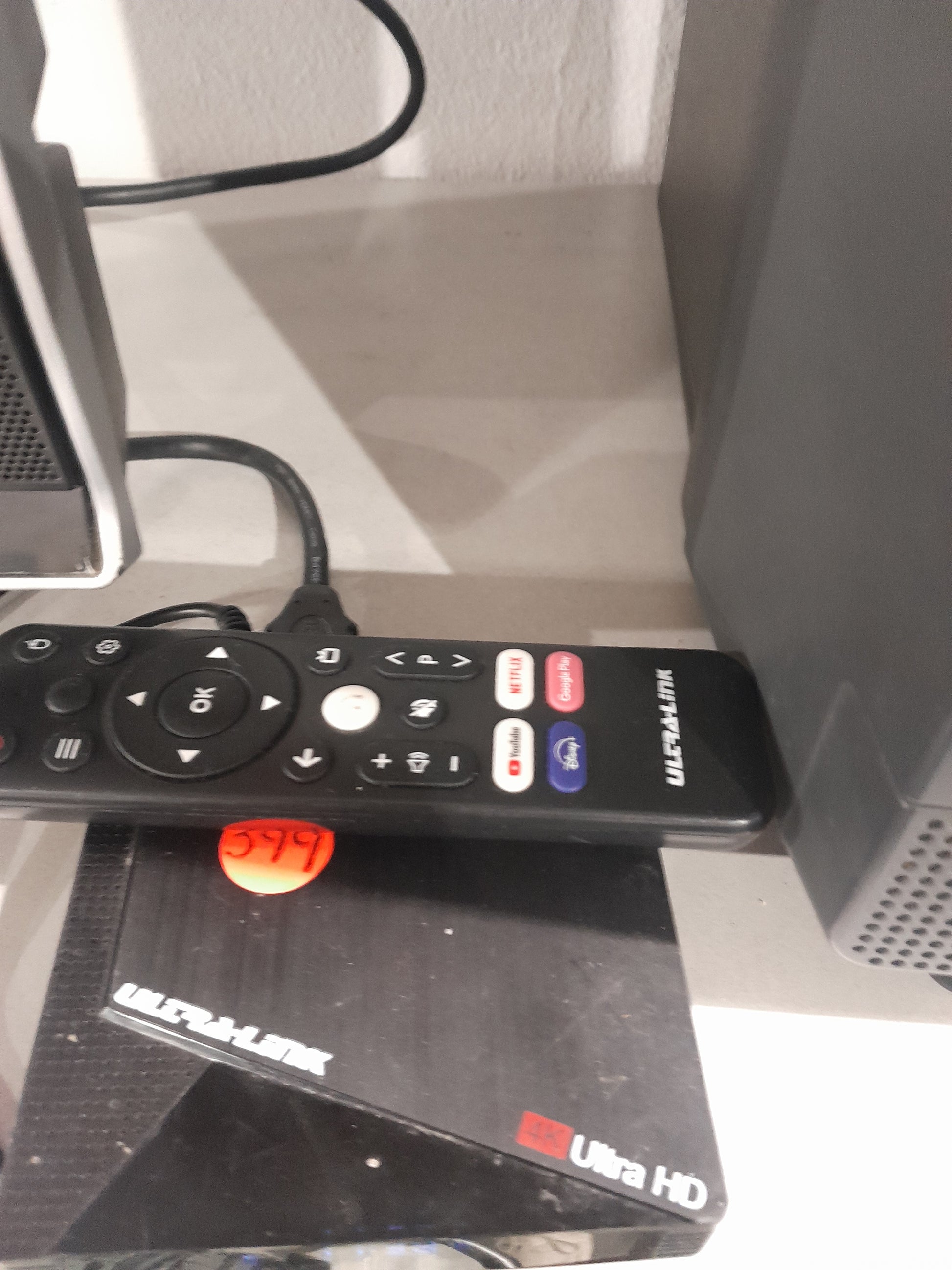 Ultra Link 4K Android TV Box on display, perfect for high-definition streaming and entertainment.