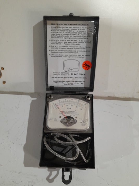 Close-up of the Pyrometer Probe's dial and sensor, showcasing its precise temperature measurement capabilities.