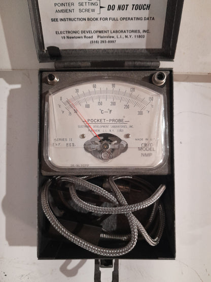 Pyrometer Probe with attached sensor cable, ideal for accurate non-contact temperature readings.