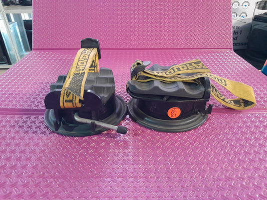 Holdfast 3 Rod Fishing Rod Holder showcasing suction cup design for secure transport.