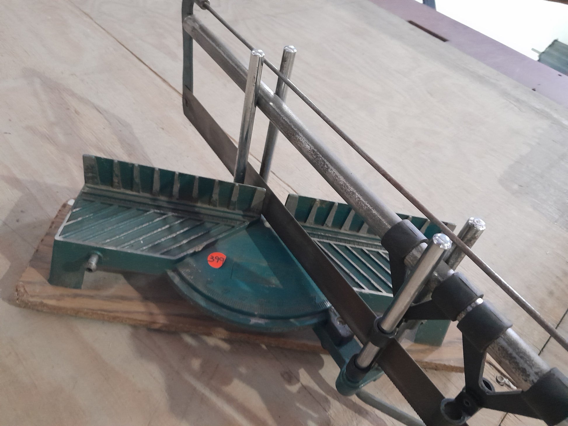 High-quality compound mitre saw with a 20-inch blade, perfect for accurate angle cuts.