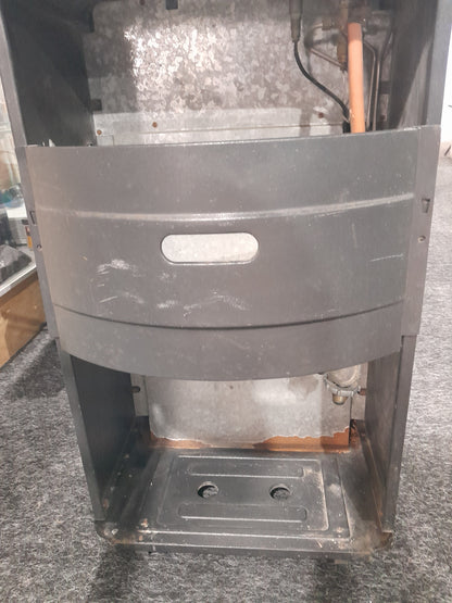 Interior view of ALVA 3 Panel Gas Heater displaying the infrared radiant heating element.