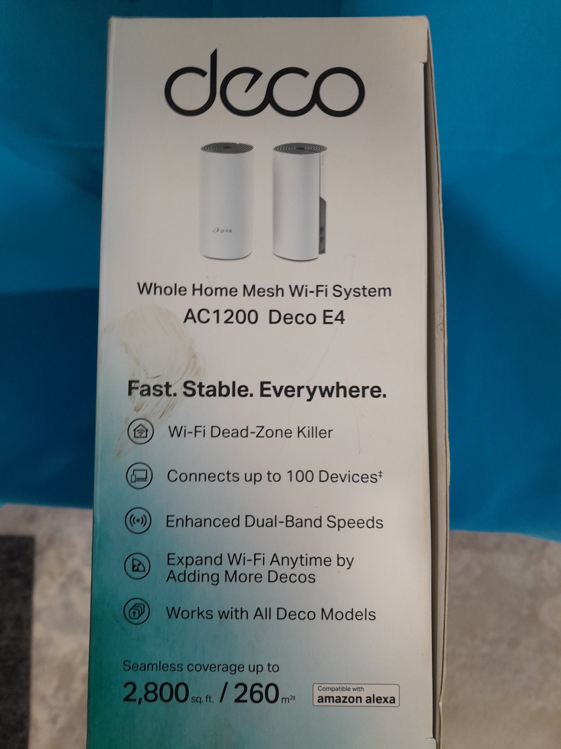 Whole Home Mesh Wi-Fi system by TP-Link, easy setup, seamless roaming, and parental controls for modern homes.