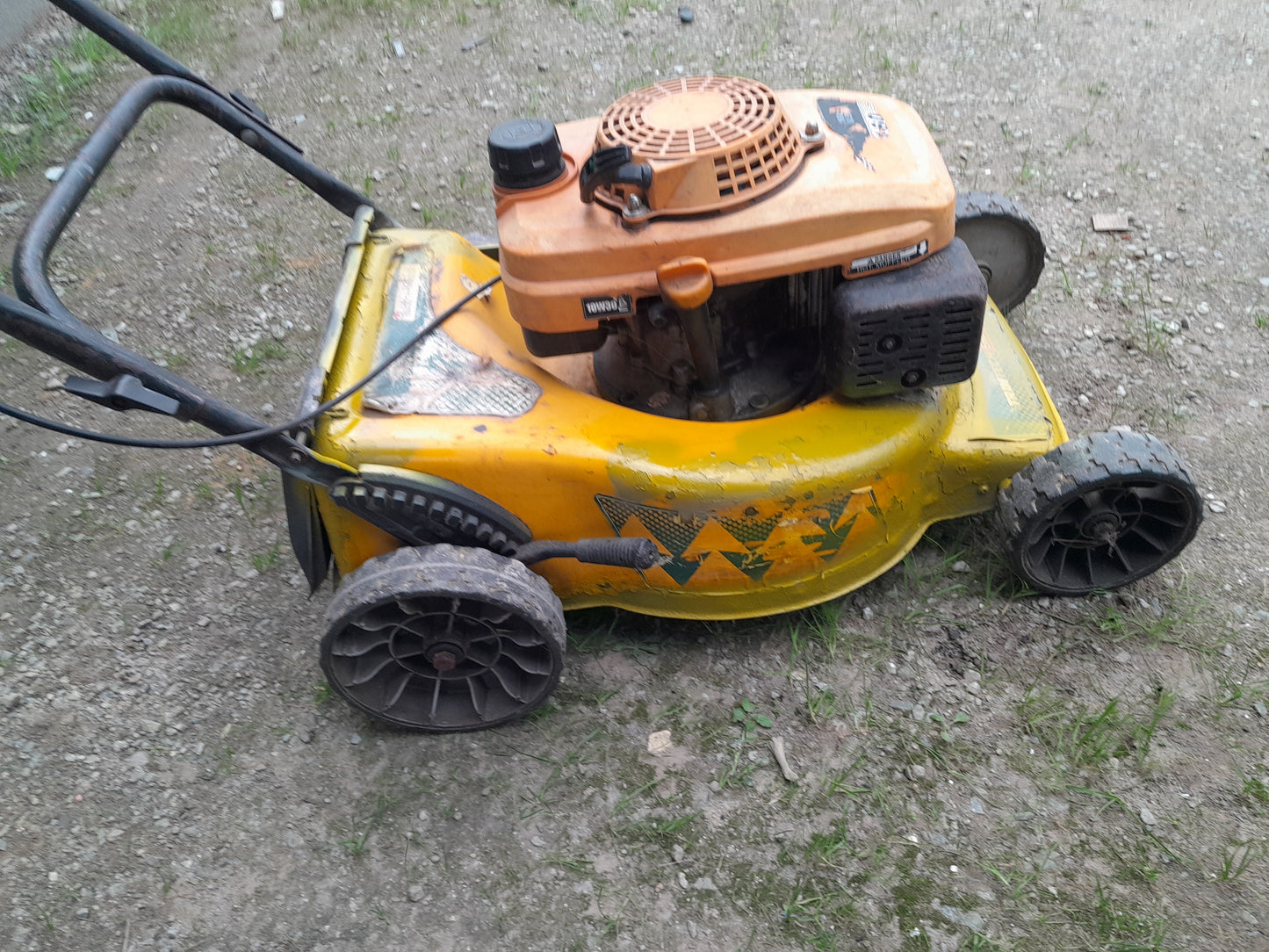 Trimtech XT 160 petrol lawnmower, a reliable garden tool for efficient lawn care and maintenance.