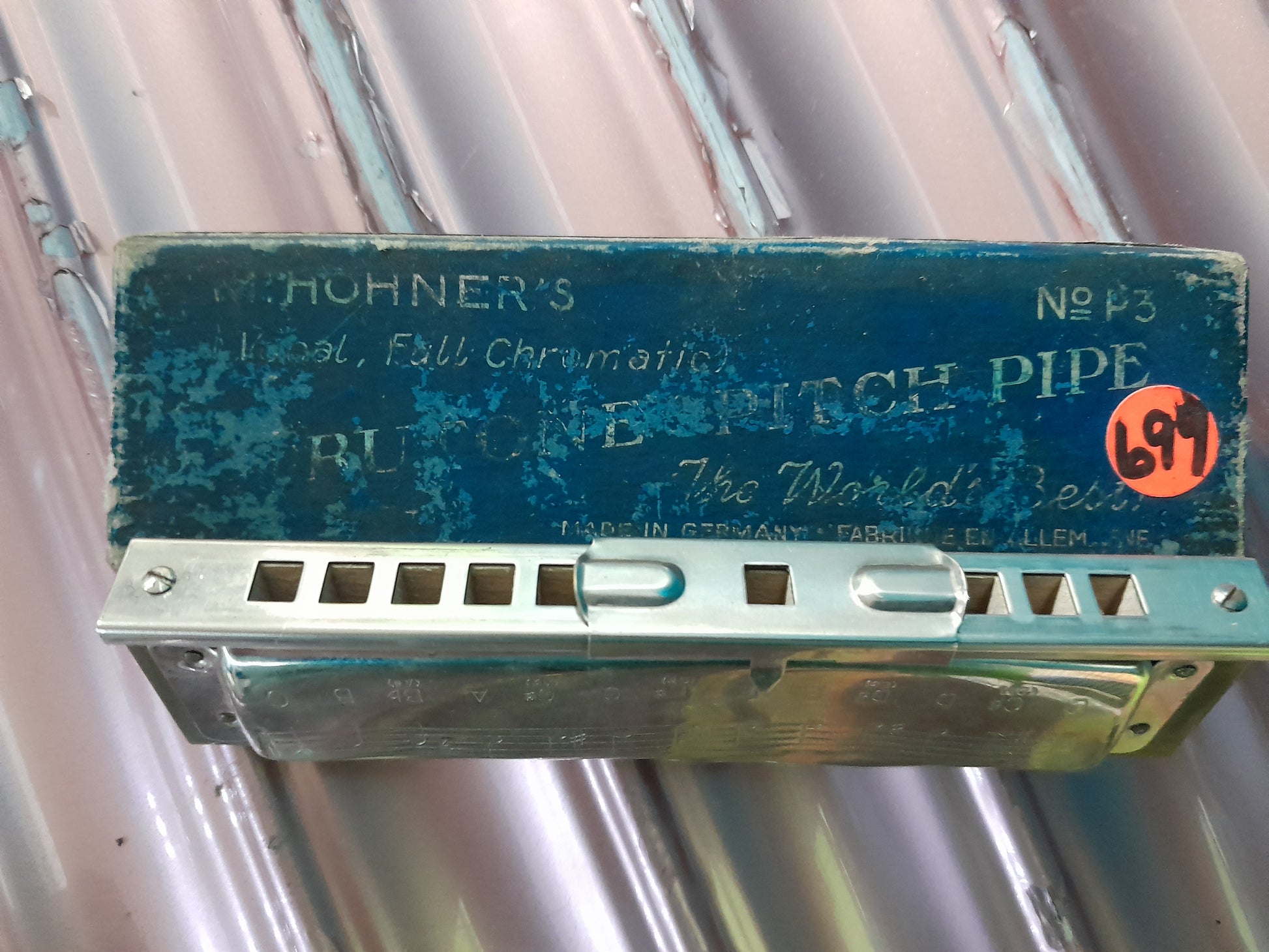 M. Hohner's Trutone Pitch Pipe, a historical vocal tuning device, ideal for musicians and collectors.